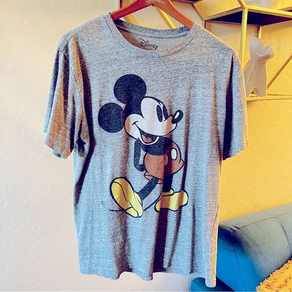 Disney Tops - Disney gray Mickey Mouse graphic tee shirt womens size large L unisex